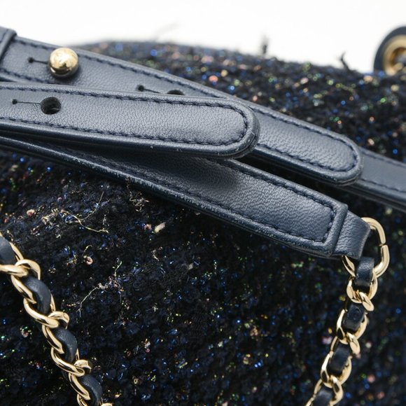 Chanel Tweed Backpack Navy - Picture 3 of 7